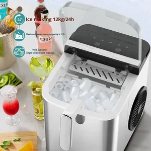 12KG Household Fully Automatic <b>Ice</b> Maker Commercial Use Street Vending Milk Tea Shops <b>Small</b> <b>Ice</b> Cube <b>Machine</b> Dormitories - Product Image 2