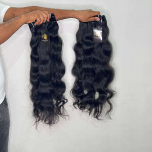 Extensions de Cheveux Humains Vierges Indiens de Qualité Supérieure, Double Trame, Ondulés, Bouclés, Fournisseurs d'Extensions de Cheveux Naturels - Product Image 2