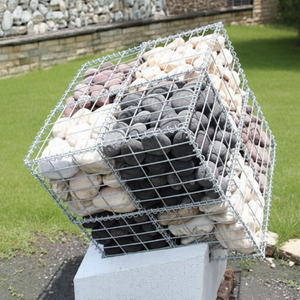 Cages en gabions galvanisés à installation rapide de 39x19 pouces pour jardins, murs végétaux, villas modernes, parcs et patios. - Product Image 2