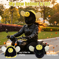 Housse de casque de moto en peluche abeille mignonne à prix réduit, avec remise en gros, motif animal 3D de dessin animé, pour casque intégral, pour motards