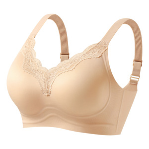 Nouveau soutien-gorge push-up sans armatures en dentelle gelée pour femme, sans coutures, sans anneaux, stéréo, bonnet 3/4, à bretelles ajustables pour usage quotidien - Product Image 5
