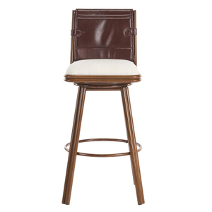 เก้าอี้บาร์ปรับระดับได้ รุ่น <span class=keywords><strong>Sibyl</strong></span> Indoor Convertible Dining  ทำจากเชือกกระดาษ  ดีไซน์ทันสมัย น้ำหนักเบา หมุนได้  ขาเก้าอี้หุ้มเบาะสีเบจ - Product Image 5
