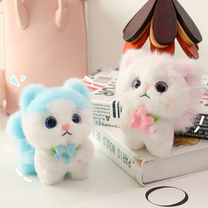 Llavero de Peluche de Gato Pequeño con Corbata de Moño, Animal de Peluche, Colgante para Bolsa, Decoración del Hogar, Juguete de Gato Pequeño y Suave - Product Image 2