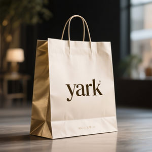 Custom Printed High-quality Thick Kraft Bag Take Away Paper Bag Recyclable Shopping Paper Bag With <b>Ribbon</b> Handle - Product Image 6