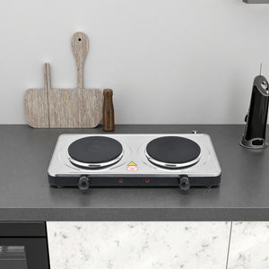 Due bruciatori per cucinare apparecchio Touch manopola di controllo ghisa piano cottura <span class=keywords><strong>Mini</strong></span> cucina elettrica per la casa senza Gas - Product Image 6