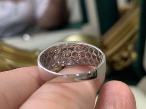 Xinfly Royal Blue Jewelry Set Ice <b>Ring</b> <b>Man</b> 18K White Gold 1ct Natural Sapphire Real Diamond Engagement <b>Ring</b> - Product Image 5