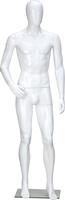 Maniquí de Exhibición de Lujo para Tienda de Moda, Masculino, Blanco, Musculoso, de Cuerpo Completo, de Plástico, en Posición de Pie, 185 cm, Estilo Europeo, Marca Luoben
