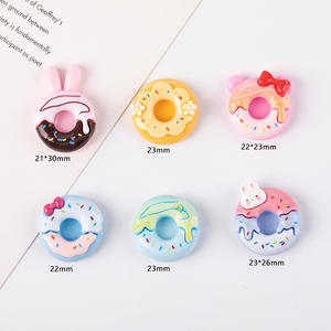 Mignon Dessin Animé Rond Lucite Résine Charmes Perles Lâches pour DIY Crème Colle Téléphone Cas Cheveux Cravate Cheveux Accessoires - Product Image 4