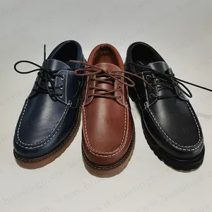 ZH, kırmızı kahverengi kalın alt banliyö tekne ayakkabı rahat rahat hakiki deri erkek makosen ayakkabılar HSW060