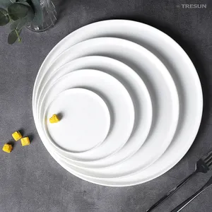 custom oem odm low moq hotel british style side dessert pure white fine luxury new bone china kitchen dinner plates sets