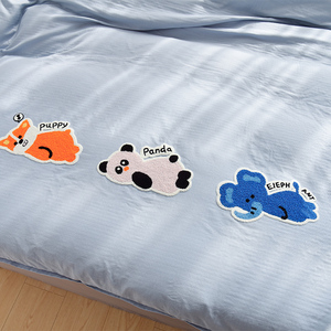 Ensemble de literie <span class=keywords><strong>pour</strong></span> enfants personnalisés ensemble de broderie de serviette de dessin animé en coton à double fil vente en gros de draps de lit et de housse de <span class=keywords><strong>couette</strong></span> - Product Image 2