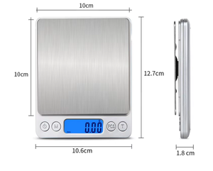Bilancia da Cucina Digitale in Acciaio Inox a Doppio Vassoio, Strumento di Misurazione Alimenti ad Alta Precisione - Product Image 4