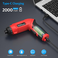 Ensemble de tournevis électrique rechargeable entièrement automatique, mini perceuse à main de petite taille avec une puissance élevée, outil pratique pour la maison et le bureau
