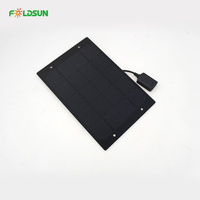 Panneau solaire 5W PERC ETFE 2.5V 133x198mm avec sortie USB, chargeur portable pour smartphone, batterie externe, camping, OEM