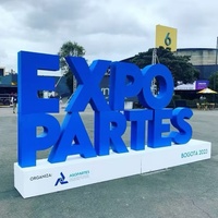 Enseigne publicitaire LED 3D géante en métal pour extérieur, lettres lumineuses en acrylique pour devanture de magasin