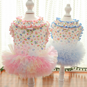 Nueva Falda de Verano con Estampado Floral para Perros y Gatos, Diseño Europeo-<span class=keywords><strong>Americano</strong></span>, Ropa para Mascotas, Accesorios para Mascotas al por Mayor, Talla XS - Product Image 2