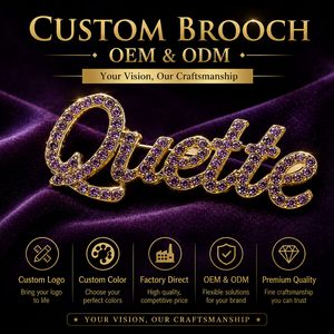 Broche de revers de haute qualité pour femme, ornée de strass violets, avec design de logo symbole <span class=keywords><strong>Quette</strong></span> de Fraternité Grecque et motif Partenaire OPP - Product Image 6
