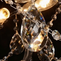 Lustre en cristal européen de luxe, style Marie-Thérèse, luminaire suspendu en forme de goutte d'eau, lampe de plafond pour salon, hôtel, chambre à coucher