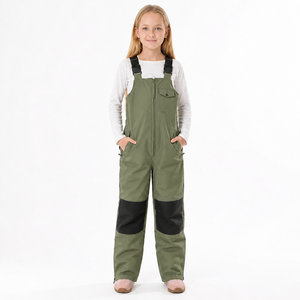 Peto de esquí para niños, desmontable, térmico, impermeable, cortavientos, transpirable, ecológico, con forro polar, estampado, de secado rápido - Product Image 2