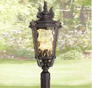 Appareil lumineux extérieur Bronze, 28 pouces, installation fixe, en verre martelé, pour <span class=keywords><strong>maison</strong></span> extérieure, véranda, Patio, terrasse extérieur - Product Image 6