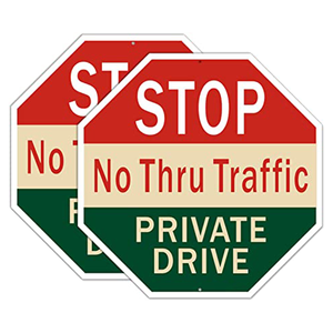 Pas d'accès Panneaux de <span class=keywords><strong>voie</strong></span> privée personnalisables Panneaux d'arrêt en aluminium réfléchissants en métal privé Imperméable, protection UV - Product Image 1