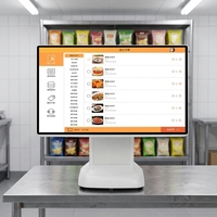Terminal de point de vente tactile 15,6 pouces, Intel N2840, tout-en-un, caisse enregistreuse avec imprimante intégrée de 58 mm et écran client pour café, commerce de détail