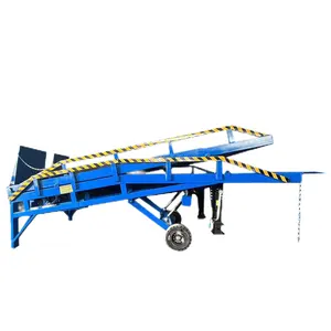 20% OFF Folded Hydraulic Dock Leveler Loading Ramp Bridge With 6-15T Capacity