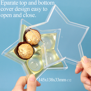 SUNSHING Custom PS Star Shape Chocolate <b>Box</b> with Lid <b>Small</b> Acrylic Gift <b>Packaging</b> <b>Box</b> Clear Plastic Candy Display Containers - Product Image 5