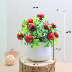 Nueva simulación de planta de fruta en maceta cereza melocotón naranja manzana frutas planta fruta falsa bonsái interior sala de estar decoración de escritorio - Product Image 4
