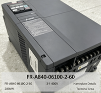 Variateur de fréquence Mitsubishi FR-A840-06100-2-60 250KW 380V 3 AC, multi-tensions 481A 590Hz, contrôle vectoriel sans capteur, moteur CE