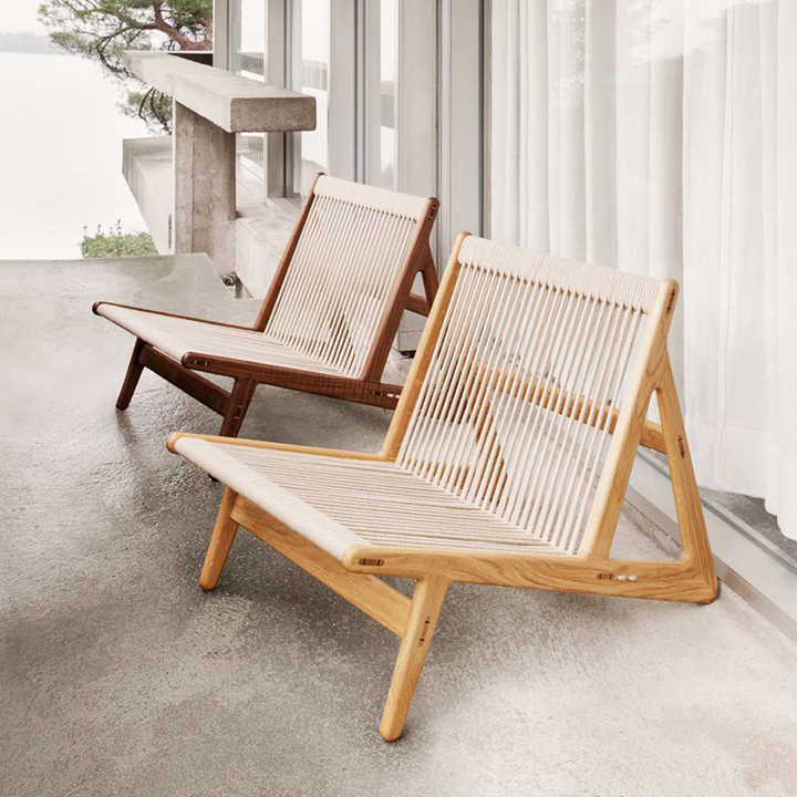 Wood Rattan Rope Dreamhause Retro Solid Wood Weave Rattan Rope Balcony Designer Living ...