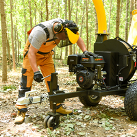 AUSTTER 15HP à essence ATV remorquable disque rapide déchiqueteuse de bois déchiqueteuse déchiqueteuse avec moteur EPA B & S Ducar