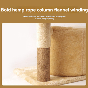 Tempat Tidur Kucing Modern Praktis dengan Tiang Garuk Sisal, Platform Lompat, Hemat Ruang untuk Kucing Indoor - Product Image 3