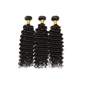 Dyeable Trinh Nữ tóc con người Brazil sâu sóng, Bán Buôn tóc bó cắt từ cô gái trẻ, giảm giá giá Trinh Nữ bó tóc - Product Image 6