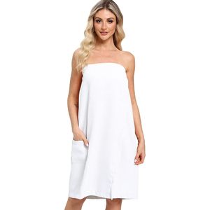 Albornoz de algodón ligero de secado rápido para mujer FOXA, ideal para spa, gimnasio y playa - Product Image 1