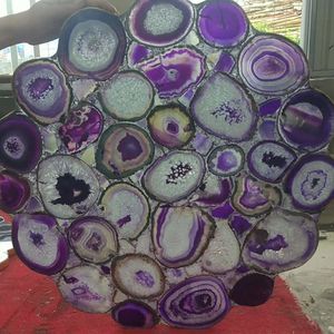 Losas Translúcidas de Ágata Púrpura Pulida de Lujo GOLDTOP, 20mm/18mm de Grosor, 2500x1300mm, para Paredes Iluminadas de Diseño Lujoso - Product Image 4