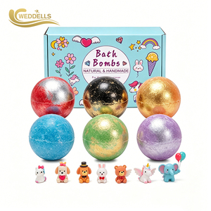 Bombe de bain personnalisée sans étiquette, naturelle, surprise magique, arc-en-ciel, bulles, jouet pour enfants à l'intérieur, cadeau - Product Image 2