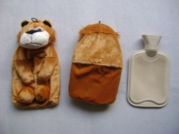 Housse de bouteille d'eau chaude en peluche en polyester imprimé léopard sur mesure Yangzhou New Sunrise, jouet en peluche