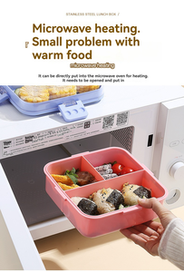 Nhựa 1590ml + 70ml thân thiện với môi chất liệu PP BPA Free 3 ngăn lò vi sóng Hộp Ăn Trưa với nước sốt hộp bị rò rỉ bằng chứng - Product Image 3