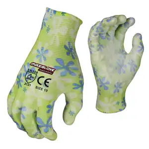 MaxiPact Flower pattern printing colorful PU coating garden gloves