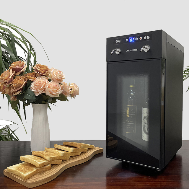 Electronic Digital Quantitative 2 Bottles Bar Touch Screen Argon Preservation Multiple Vending Wine Cooler Fridge