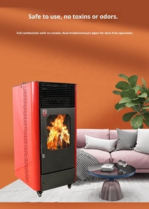 Cheap Easy-to-Use Automatic Feeding WiFi Pellet Fireplace Heater Remote Control Freestanding Steel Modern Indoor 5-Year Warranty - Product Image 3