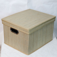 Panier de rangement en bambou naturel, panier à linge pliant en osier pour vêtements