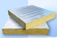 Panneau de laine de roche avec feuille d'aluminium pour conduits d'air, isolation thermique ignifuge, imperméable, panneau de laine de roche avec feuille d'aluminium