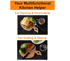 Đa Chức Năng Táo Hình Rắn Gỗ Cắt Hội Đồng Quản Trị Với Xử Lý Nhỏ Bằng Gỗ Bánh Mì Hội Đồng Quản Trị Pho Mát Phục Vụ Platter Cho Các Bên - Product Image 5