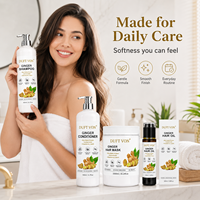 Soins capillaires naturels au gingembre 900ml pour cheveux afro 4C, shampoing hydratant en profondeur, après-shampoing, masque, huile pour la croissance du cuir chevelu