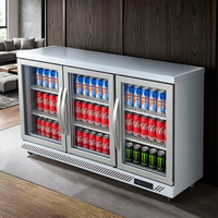 Vitrina Refrigerada Comercial de Acero Inoxidable de 220V con Enfriamiento por Aire y Compresor para Bares y Otras Bebidas