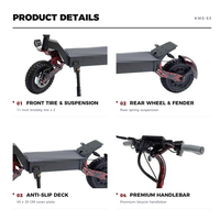 1200W Elektrikli Scooter 48V Katlanabilir E-Scooter 11 İnç Yetişkin Elektrikli Scooter Arazi Tipi Disk Frenli