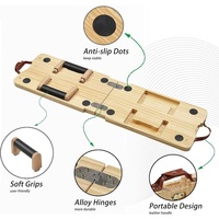 Equipo de Ejercicio Multifuncional Personalizado para Gimnasio en Casa, Plegable y Portátil, Tabla de Flexiones de Madera con Guía de Posición de Manos