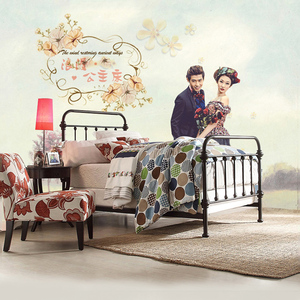 Mỹ phong cách sắt giường <span class=keywords><strong>1</strong></span>.2 sắt đôi công chúa giường khung giường đơn <span class=keywords><strong>1</strong></span> mét <span class=keywords><strong>1</strong></span>.5 mét <span class=keywords><strong>1</strong></span>.8 mét - Product Image 4